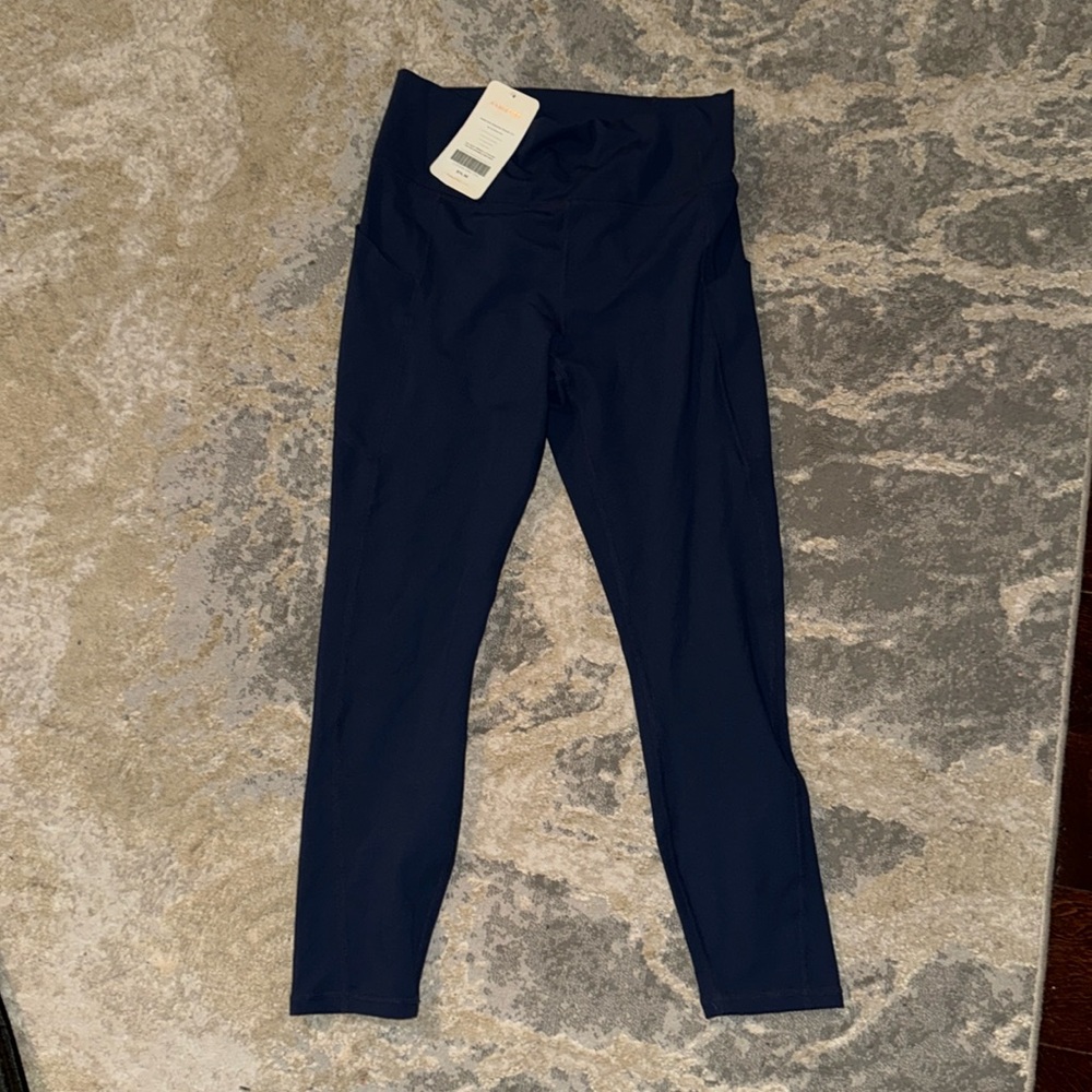 Fabletics blue 7/8 legging size Large